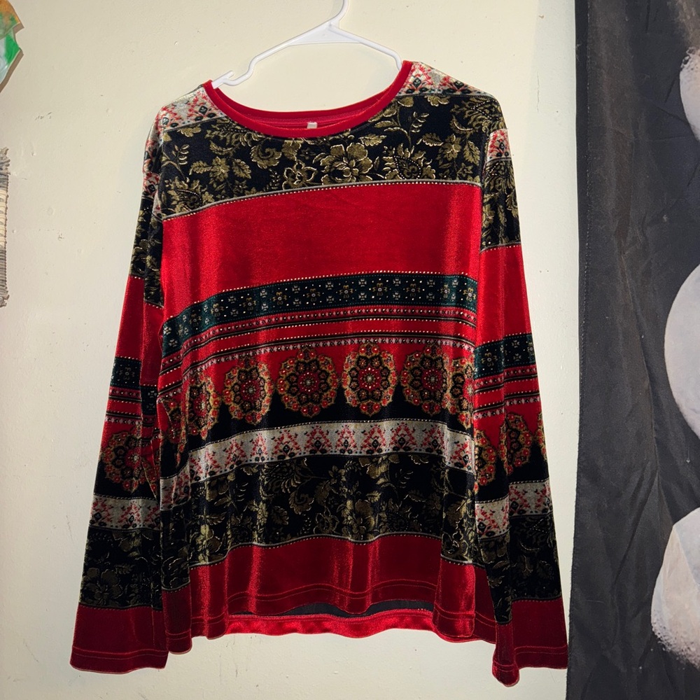 Fleece red top